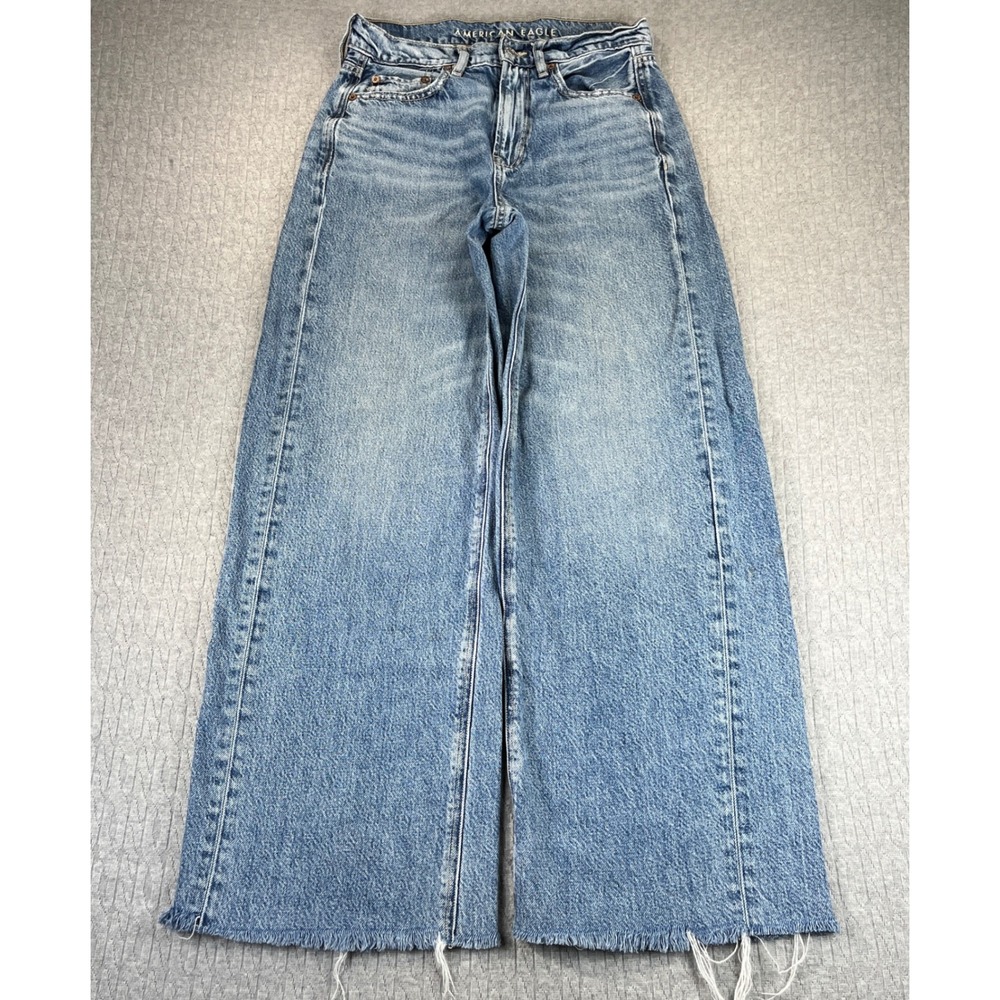 American Eagle By Payless Light Blue Wide Leg Jeans